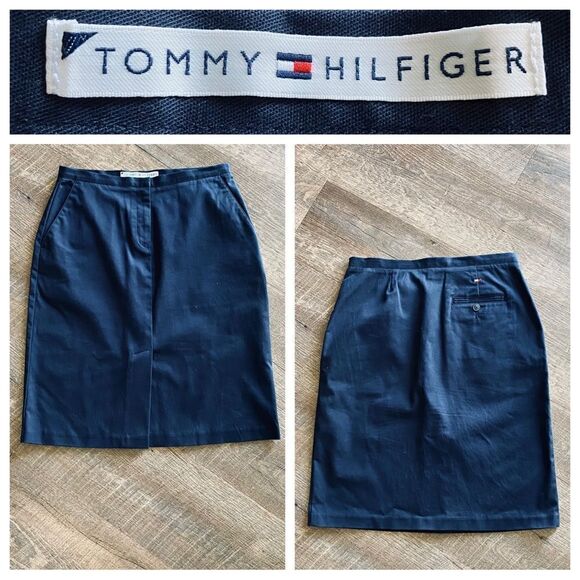 Vintage Tommy Hilfiger Pencil Skirt 2001 Excellent Condition Navy Blue - Picture 5 of 12